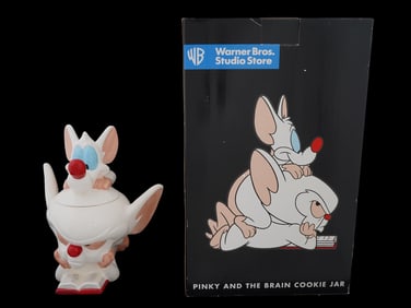 WARNER BROS STUDIO STORE PINKY AND THE BRAIN COOKIE JAR