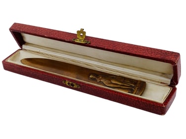 PIERRE TURIN ART DECO MANNER BRONZE LETTER OPENER