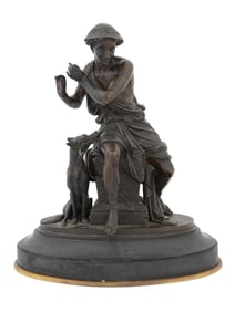 ANTOINE PIERRE AUBERT FRENCH BRONZE SCULPTURE