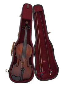 ANTIQUE ITALIAN VIOLIN BY CARLO TONONI W BOWS CASE