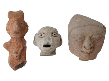 ANCIENT PRE COLUMBIAN TAINO TERRACOTTA FRAGMENTS