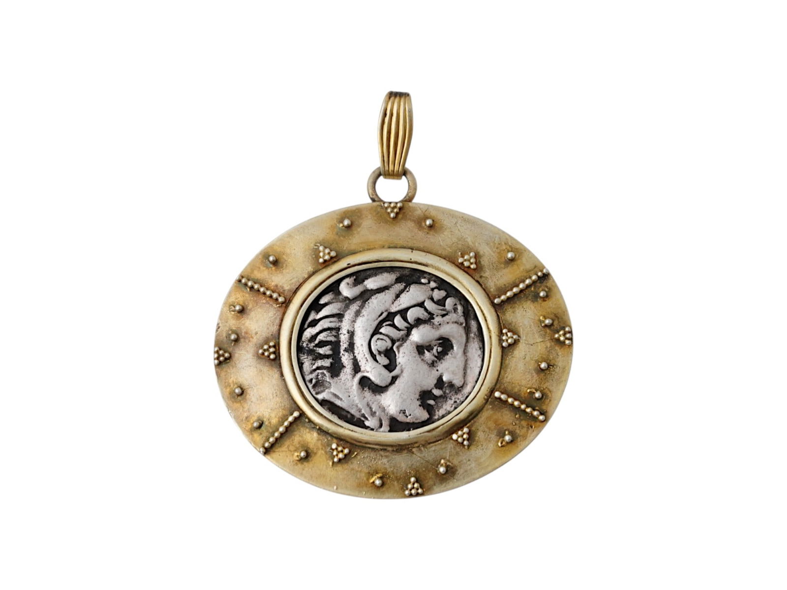 ANCIENT GREEK ALEXANDER THE GREAT SILVER COIN PENDANT (1 of 6)