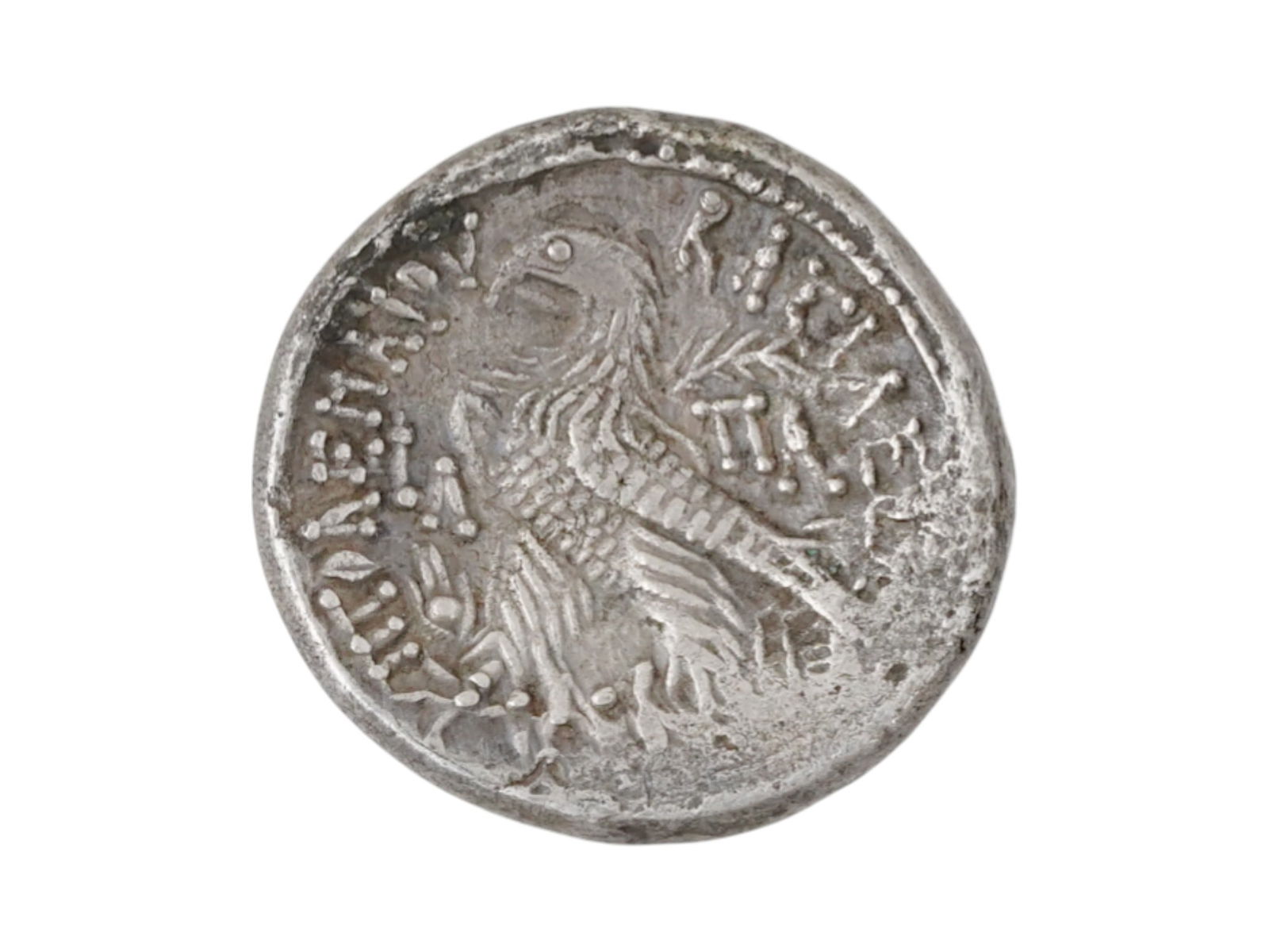 ANCIENT EGYPTIAN SILVER CLEOPATRA TETRADRACHM COIN (1 of 4)
