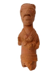 ANCIENT AFRICAN NOK NIGERIA TERRACOTTA IDOL SCULPTURE