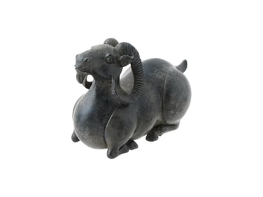 ANCIENT PERSIAN BRONZE RAM SCULPTURE
