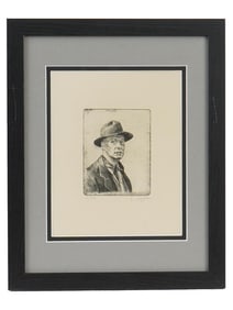 AMERICAN ETCHING SELF PORTRAIT BY EDWARD HOPPER