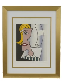 ROY LICHTENSTEIN AMERICAN PORTRAIT AP LITHOGRAPH