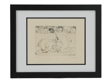 SIGNED PICASSO DEFEATED MINOTAUR LIMITED ED ETCHING