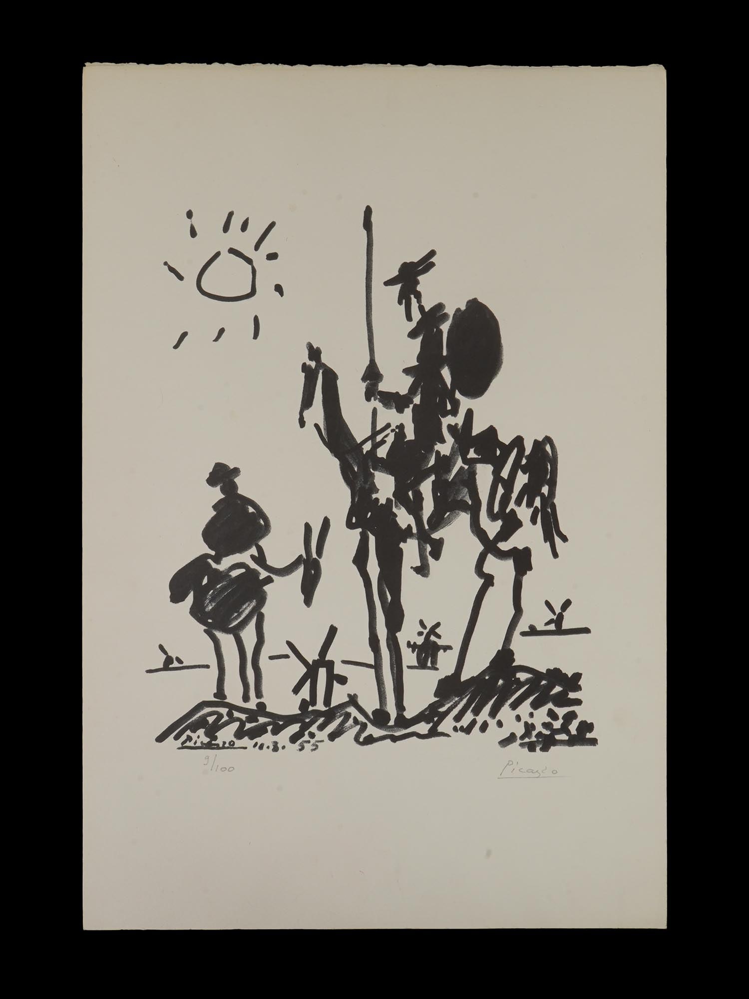 SPANISH DON QUIXOTE LITHOGRAPH SIGNED PABLO PICASSO (1 of 5)