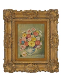 FRENCH PAINTING ATTR TO MARCEL DYF FLORAL STILL LIFE