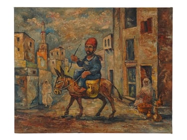 RUSSIAN OIL PAINTING BY DAVID BURLIUK WITH EXPERTISE