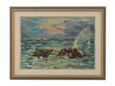 ALEXIS GRITCHENKO UKRANIAN SEASCAPE OIL PAINTING