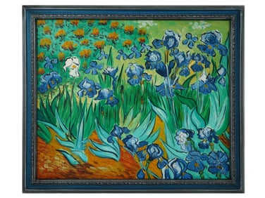 IRISES STILL LIFE OIL PAINTING AFTER VINCENT VAN GOGH