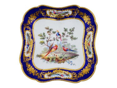 ANTIQUE 18TH C FRENCH SEVRES PORCELAIN CANDY DISH
