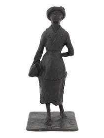 FRENCH BRONZE SCULPTURE BY EDGAR DEGAS SCHOOLGIRL