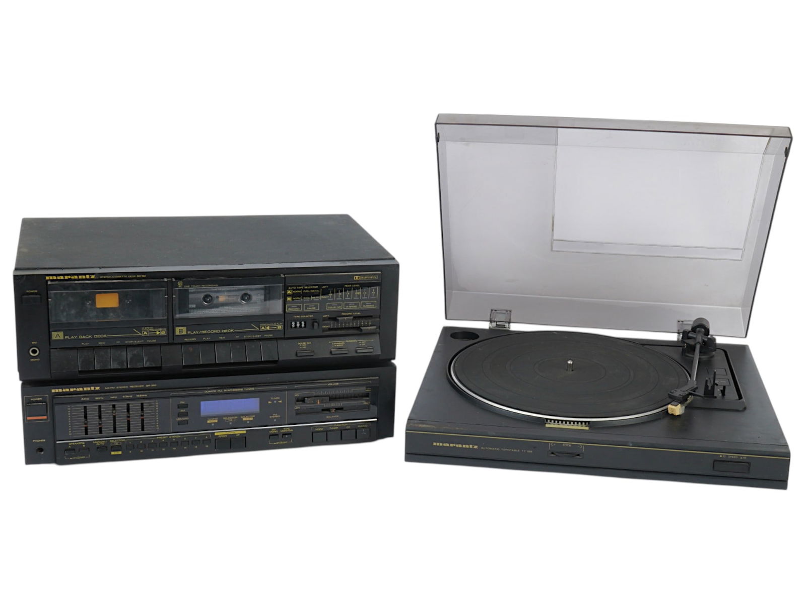 LOT OF MARANTZ CASSETTE DECK AUDIO RECEIVER TURNTABLE (1 of 6)