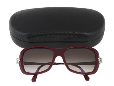 VINTAGE CARTIER WOMENS CAT EYE SUNGLASSES WITH CASE