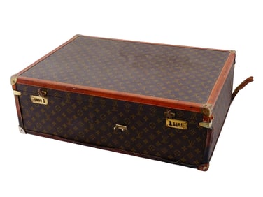 VINTAGE FRENCH LOUIS VUITTON SUITCASE WITH CODE LOCKS