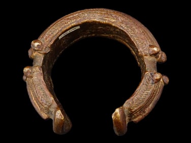 ANTIQUE WEST AFRICAN BRONZE MANILLA BRACELET