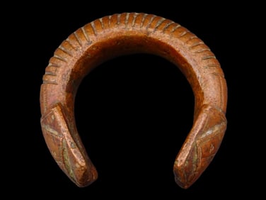 ANTIQUE WEST AFRICAN BRONZE MANILLA BRACELET
