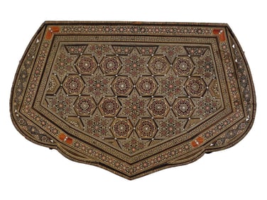 LARGE SYRIAN INLAID WOODEN WITH MOTHER OF PEARL BOX