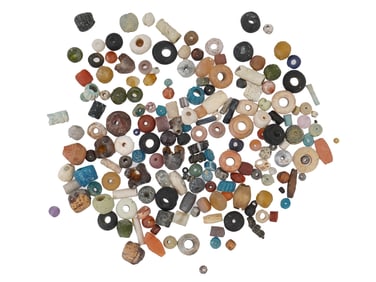 LARGE LOT OF ANCIENT EGYPTIAN MIXED BEADS
