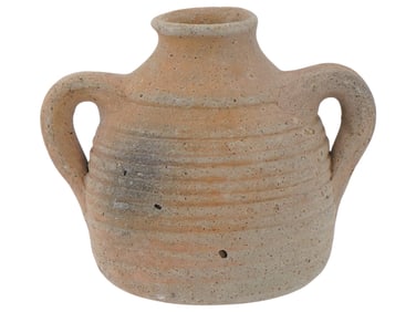ANCIENT ROMAN TERRACOTTA JAR WITH TWO HANDLES