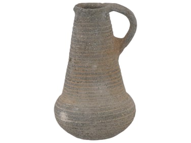 ANCIENT ROMAN TERRACOTTA JUG WITH HANDLE INCISED DECOR
