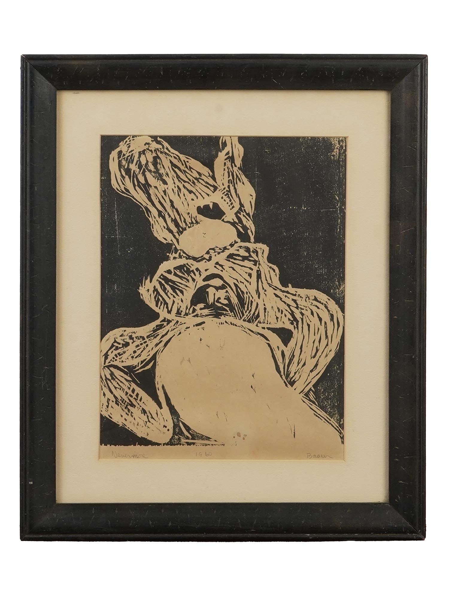 AMERICAN WOODBLOCK SIGNED DAN MURRY BASEN NEVERMORE