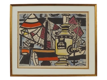 FRENCH COLORED LITHOGRAPH SIGNED FERNAND LEGER