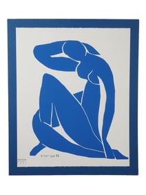 HENRI MATISSE FRENCH SIGNED LITHOGRAPH NUDE FEMALE