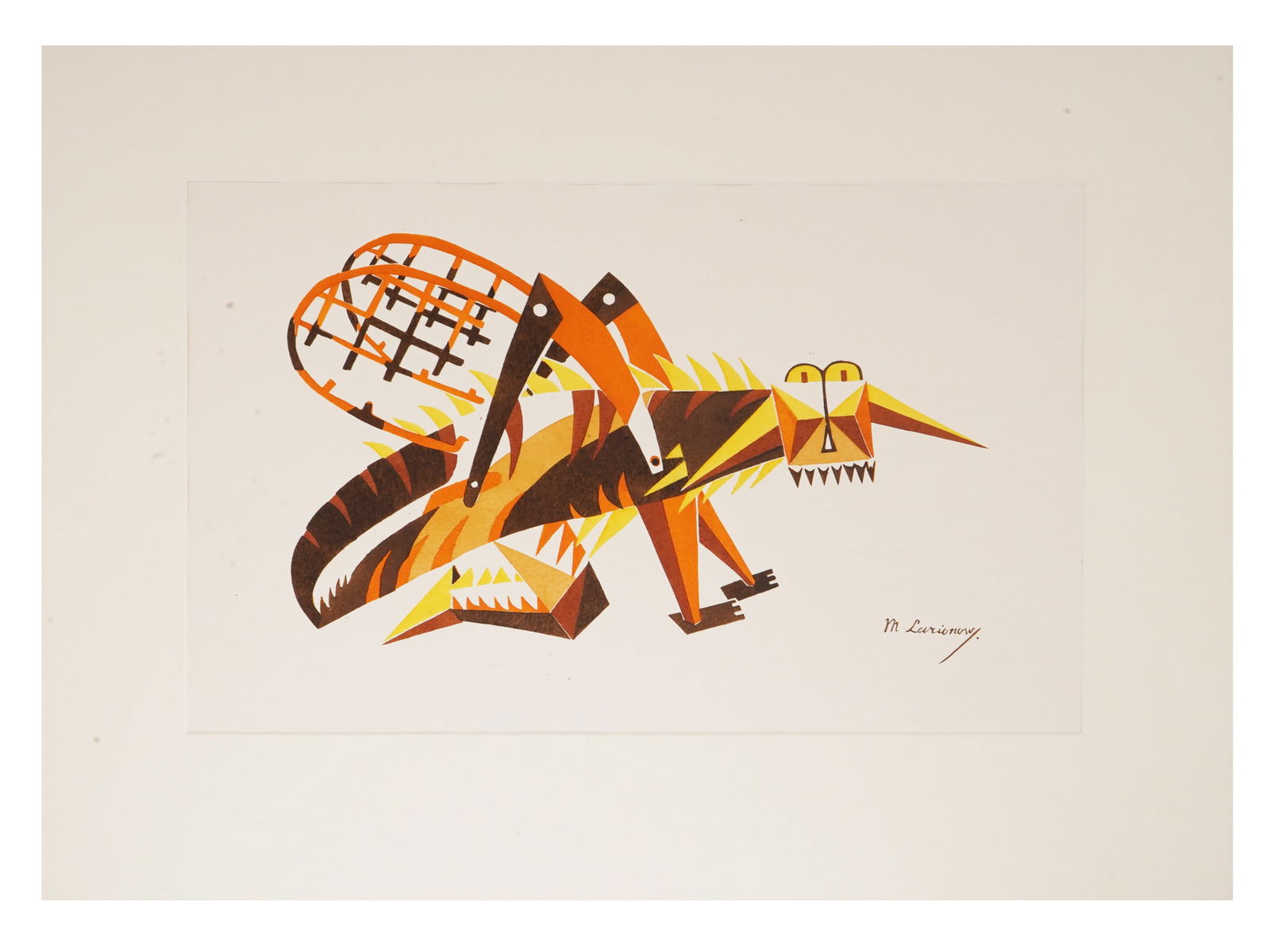 AVANT GARDE RUSSIAN POCHOIR BY MIKHAIL LARIONOV (1 of 4)