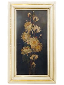 LOTUS PAINTING BY E.S. JONES MOTHER TO NANCY WILLIAMS