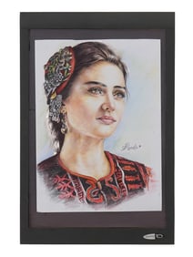 PORTRAIT SKETCH BY RONY ELEGANCE A TURKMENISTAN GIRL