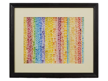 AMERICAN ABSTRACT PAINTING SIGNED ALMA THOMAS