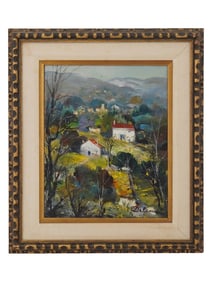 LUCIEN DELARUE FRENCH LANDSCAPE OIL PAINTING