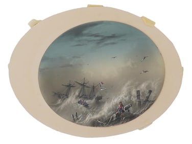 ATTR IVAN AIVAZOVSKY ANTIQUE MIX MEDIA PAINTING