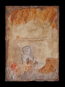 FRENCH MIXED MEDIA PAINTING SIGNED THIERRY BUISSON 1983