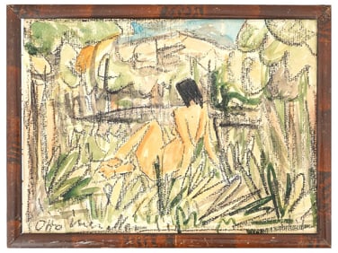 GERMAN FEMALE NUDE PAINTING AFTER OTTO MULLER