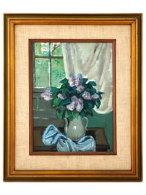 RUSSIAN STILL LIFE OIL PAINTING BY NICOLA CIKOVSKY