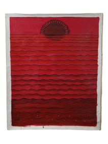 SIGNED SOHAN QADRI ACRYLIC ABSTRACT PAINTING