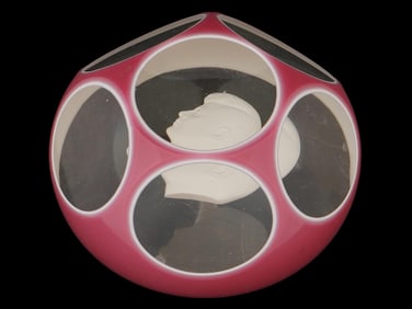ITALIAN MURANO GLASS PAPERWEIGHT W JOHN KENNEDY CAMEO