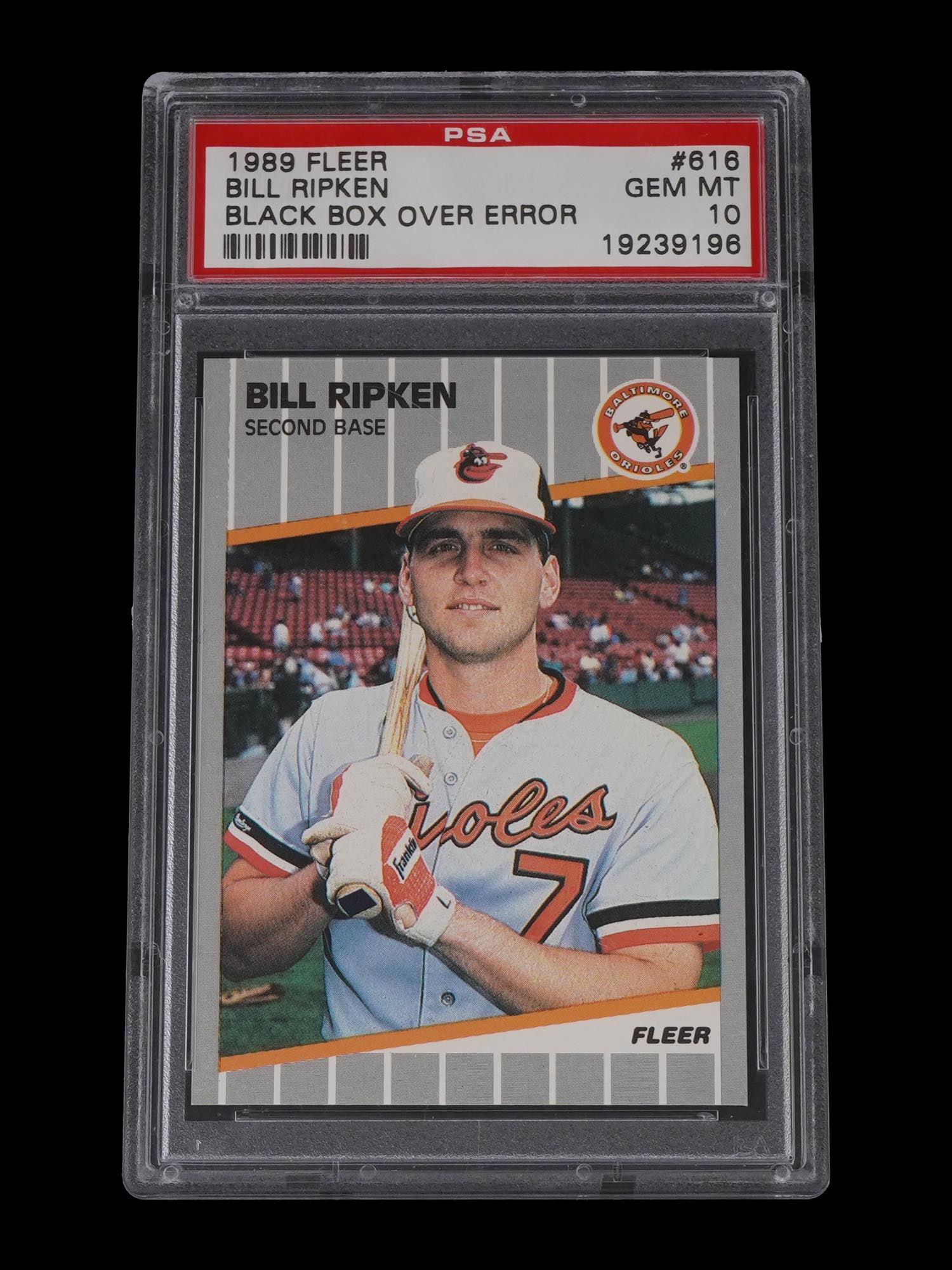 1989 FLEER BILL RIPKEN BLACK BOX ERROR PSA 10 (1 of 5)