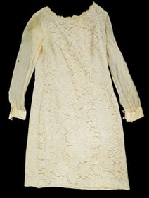 VINTAGE FRENCH LA VALLIERE LACE DRESS AND COAT