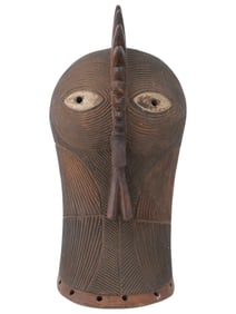 LARGE CENTRAL AFRICAN CONGO KIFWEBE ZOOMORPHIC MASK