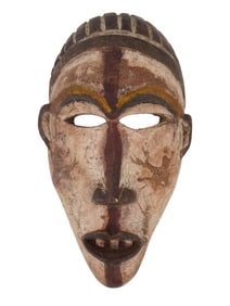 CENTRAL AFRICAN YOMBE HAND CARVED WOODEN MASK