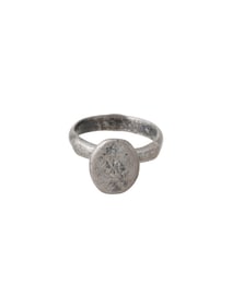 ANCIENT ROMAN SILVER SIGNET RING 100 TO 300 AD
