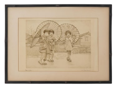 VTG JAPANESE ETCHING BY GERMAN ARTIST WILLY SEILER