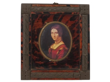 MINIATURE PORTRAIT PRINT AFTER LEONARDO DA VINCI