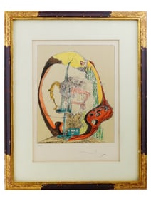 LTD SURREAL LITHOGRAPH AFTER SALVADOR DALI SIGNED